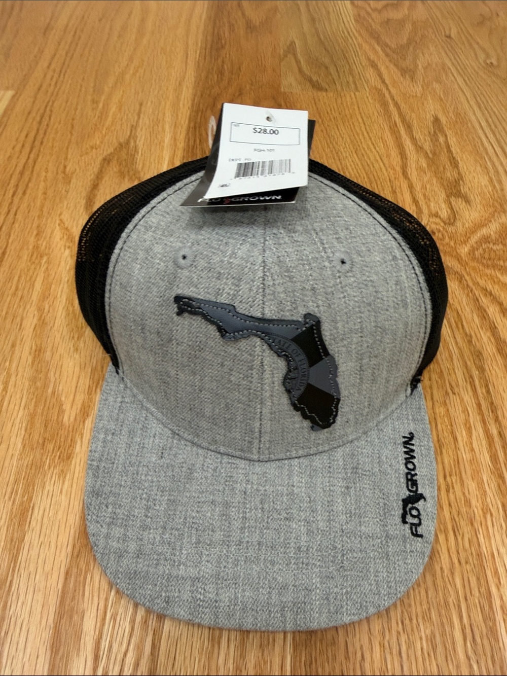 Grey and Black Trucker Hat with Florida Patch